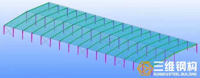 屋架安裝完成。